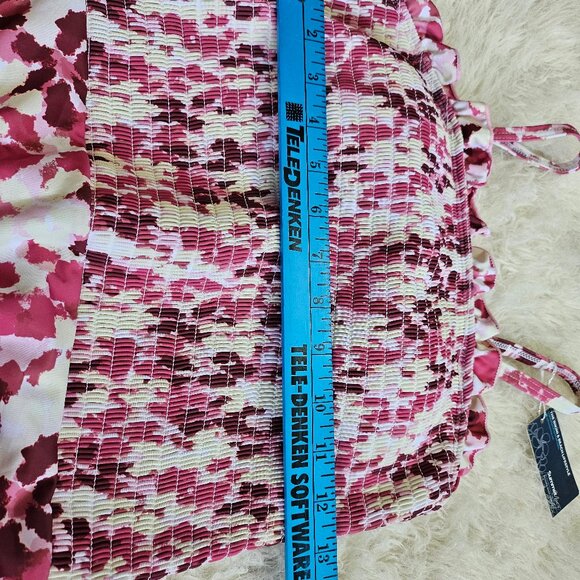 Summer Mae Women's Purple Floral Floral Maternity One Piece Swimsuit Bath Suit S - Picture 3 of 7